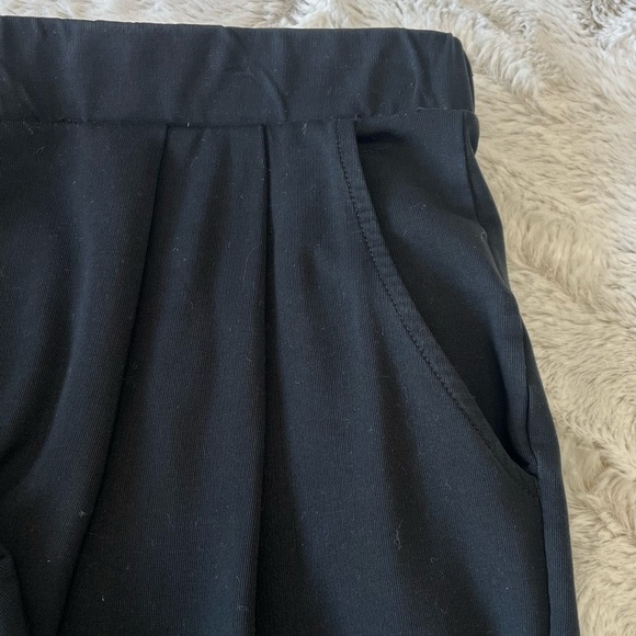 Garnet Hill Black Pants Pull-on pleated Wide Leg Trousers Women’s XL Tencel Knit - Picture 8 of 12